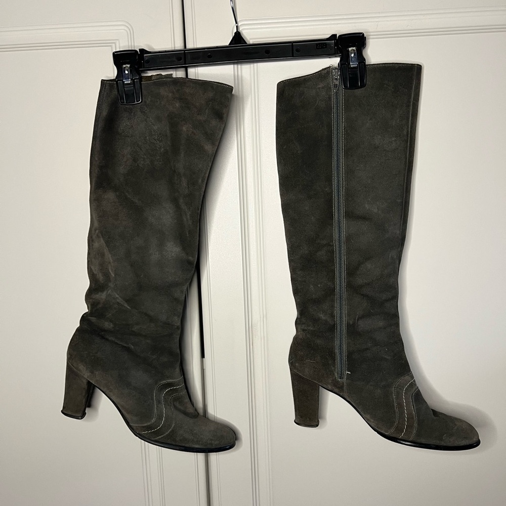Vintage Y2K Golo Suede Knee High Boots Brown Size 7.5 - Picture 9 of 12